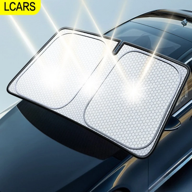 Lcars Car Sunshade and Heat Insulation Front Windshield 2026 New Model Windshield Sunshade Curtain Full Blackout Panel Umbrella Cover for the Car Interior