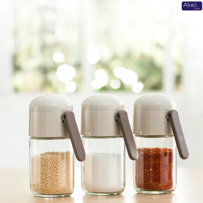 Multifunctional Seasoning Bottle Quantitative Seasoning Dispenser Measuring Salt Shaker Spice Jar Kitchen Storage Tools