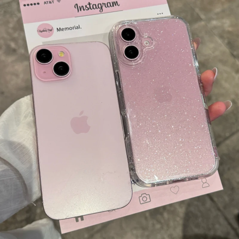 Luxury Glitter Transparent Bling Case For iPhone 11 12 13 14 15 16 Pro Max X XR XS 7 8 Plus Shockproof Soft Bumper Cover image 2