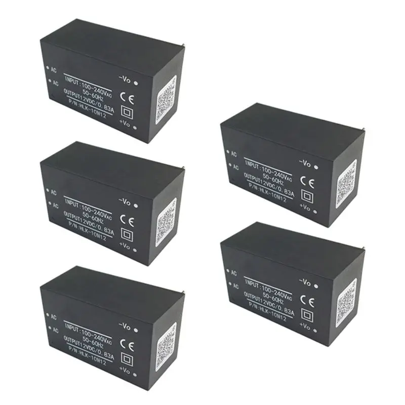 !【Top Deals】5PCS AC-DC Power Supply Module AC DC Converter 220V To 12V 10W AC DC Power Module HLK-10M12