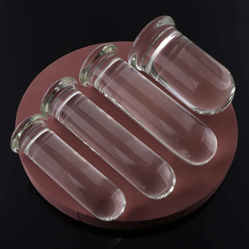 4 Style Pyrex Glass Anal Dildos Butt Plug Large Crystal Artificial Penis Anus Masturbate Adult Sex Toy For Women Gay Erotic toys