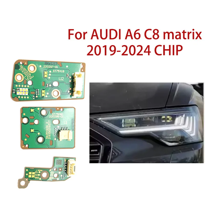 Car Headlights DRL Chip Ballast Chip White Light Angel Eyes Circuit Board Light Source Chip For AUDI A6L C8 Matrix 2019-2024