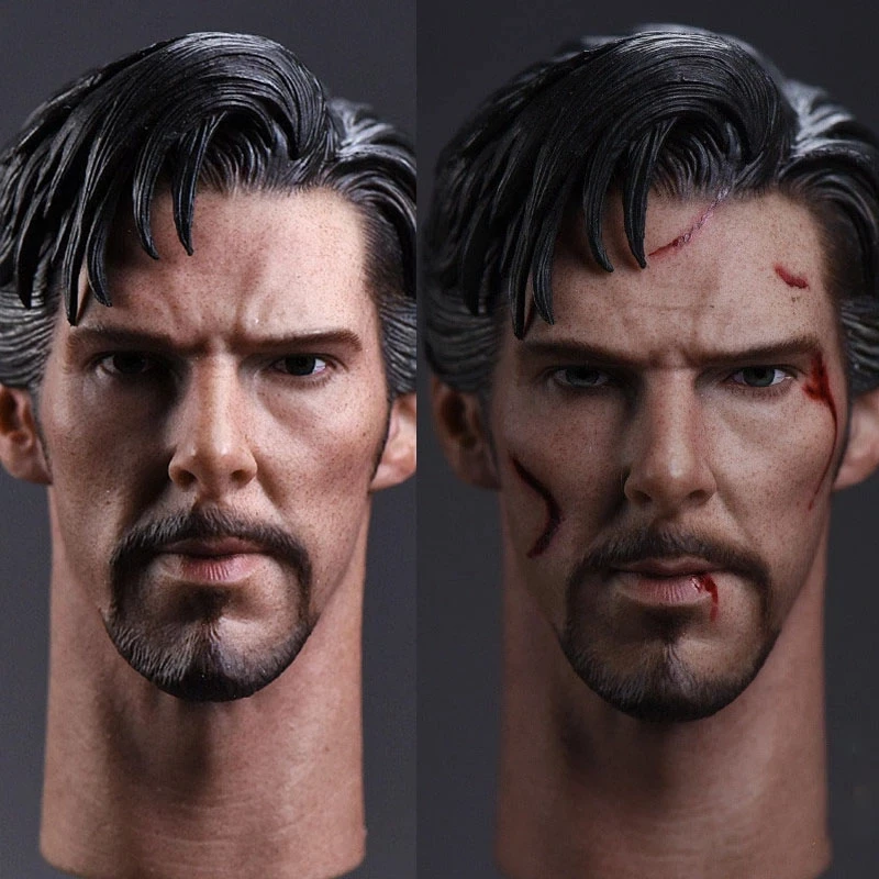 JXTOYS JX-011 1/6 Doctor Benedict Head Sculpt PVC Male Soldier Normal/ Damaged Ver. Head Carving Fit 12'' Action Figure