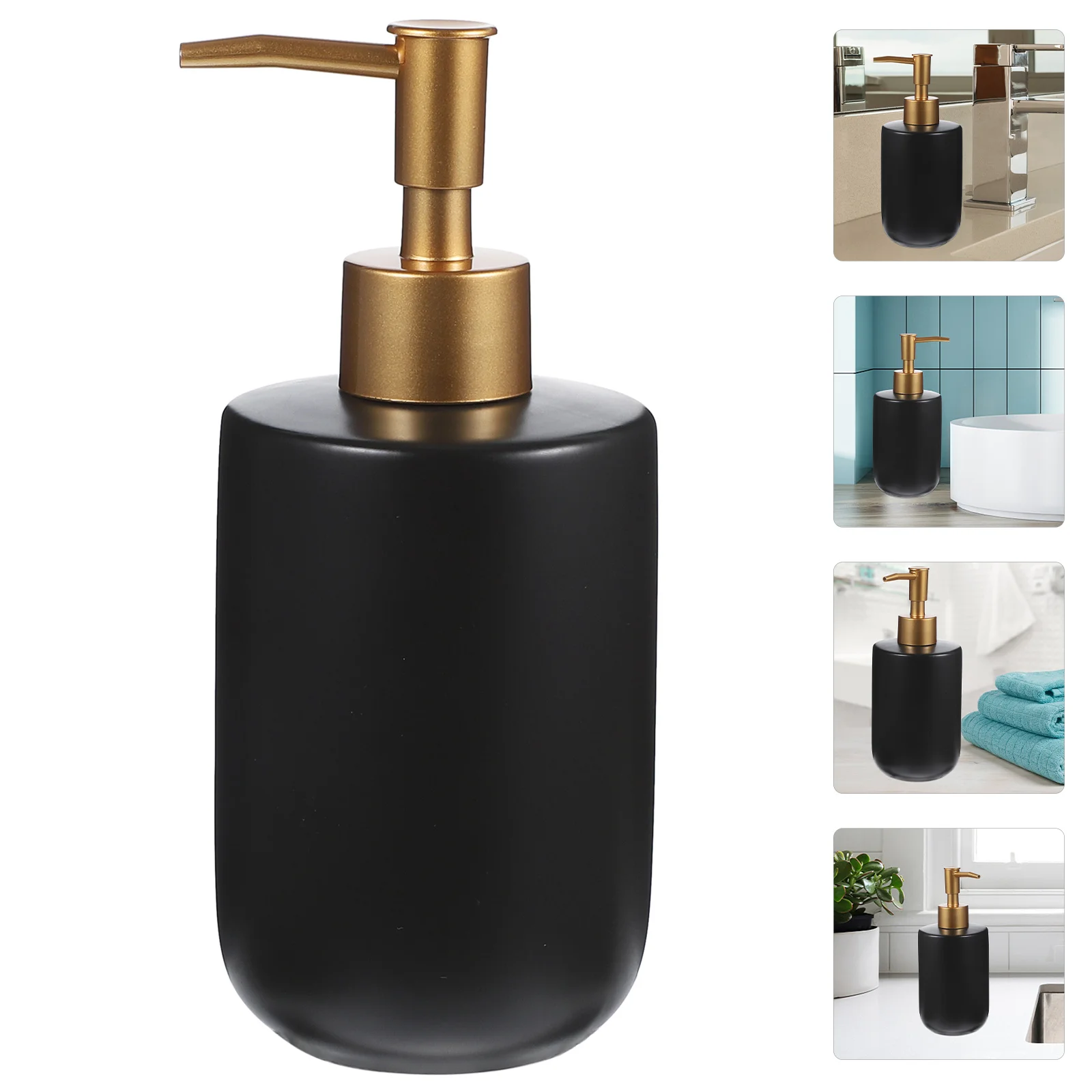 

Ceramic Liquid Hand Soap Dispenser Pump Bottle Ergonomic Press Easy Refill Bathroom Kitchen Travel Soap Dispenser