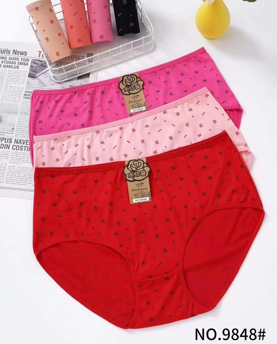 Cheap Wholesale 10Pcs/lot Modal Pentagram Pattern Underwears Women Panties Plus Size 7XL Cotton Lingeries Lady\'s Briefs