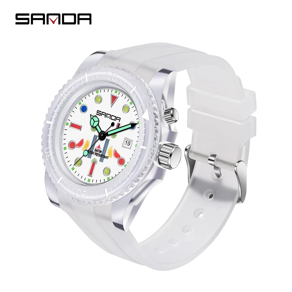 

SANDA 2023 Luxury Personality Quartz Women Watch Top Brand 50M Waterproof Casual Watch Simple Women Clock With Calendar Reloj