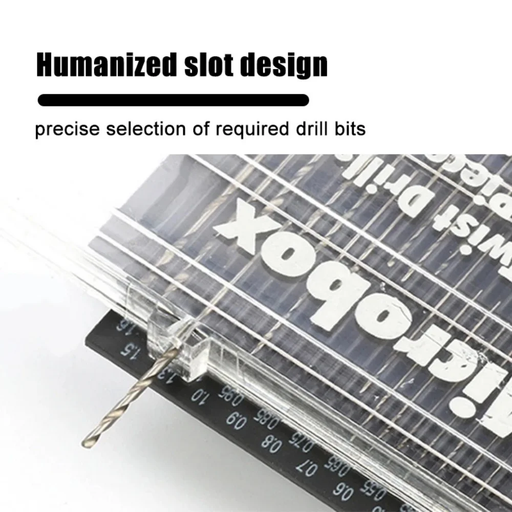20 pezzi di diverse dimensioni set di punte elicoidali mini punta da trapano HSS per acciaio inossidabile legno metallo perforazione velocità fuori strumento di rimozione bullone