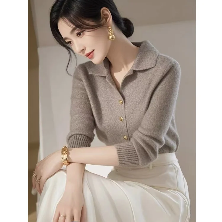 

Outlet Store Ne Вязаный свитер Топ женский Ele Sle Commute Faion Long Sve Color Busin Повседневная одежда