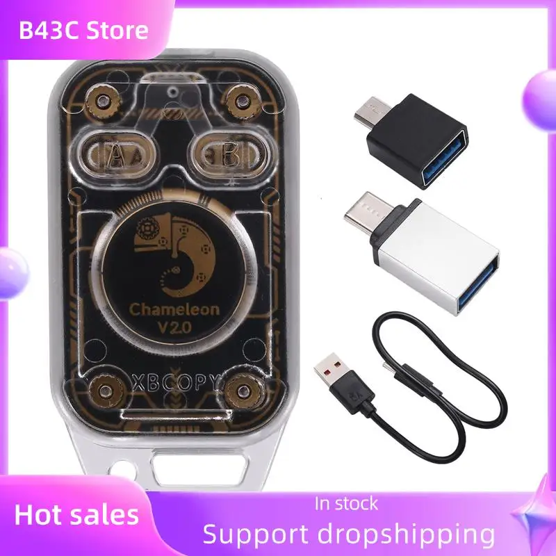 

B14C Chameleon V2.0 RFID Считыватель смарт-чипов Эмулятор Restart Эмулятор смарт-карт 13,56 МГц 125 кГц NFC Дубликатор Декодирование карт