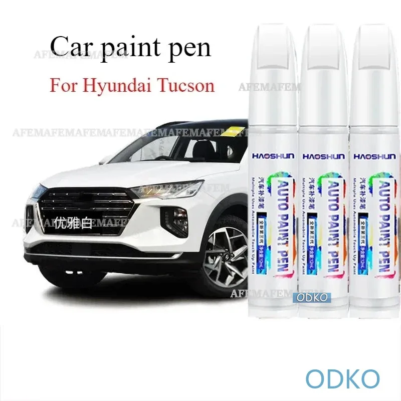 For Hyundai Tucson Special Car Paint Scratch Repair elegant white original paint jazz black spot paint pen For Car Scratches