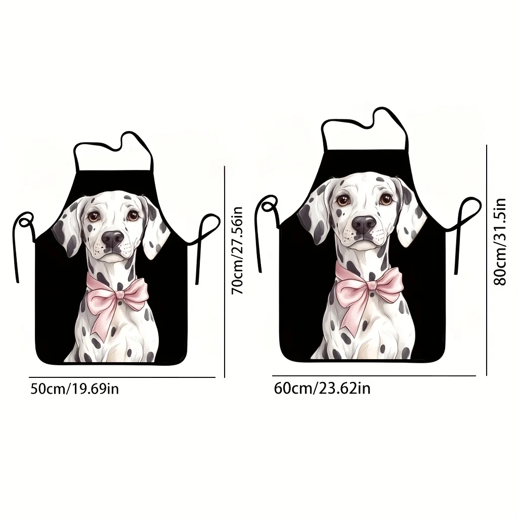 Cute Dalmatian Dog Portrait Apron for Kitchen Cooking Baking Gift Apron for Women