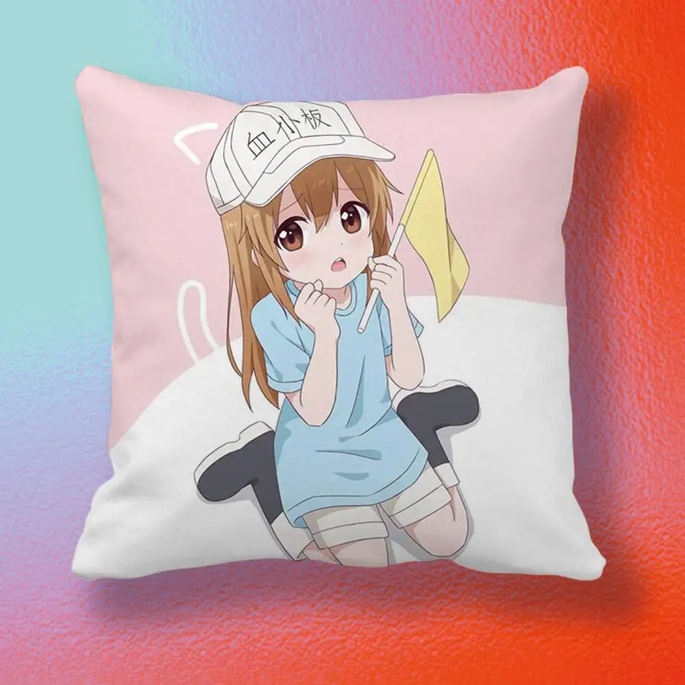 Anime Cells at Work  Pillow cover gift High definition digital printing,Surprise vivid pattern Household.