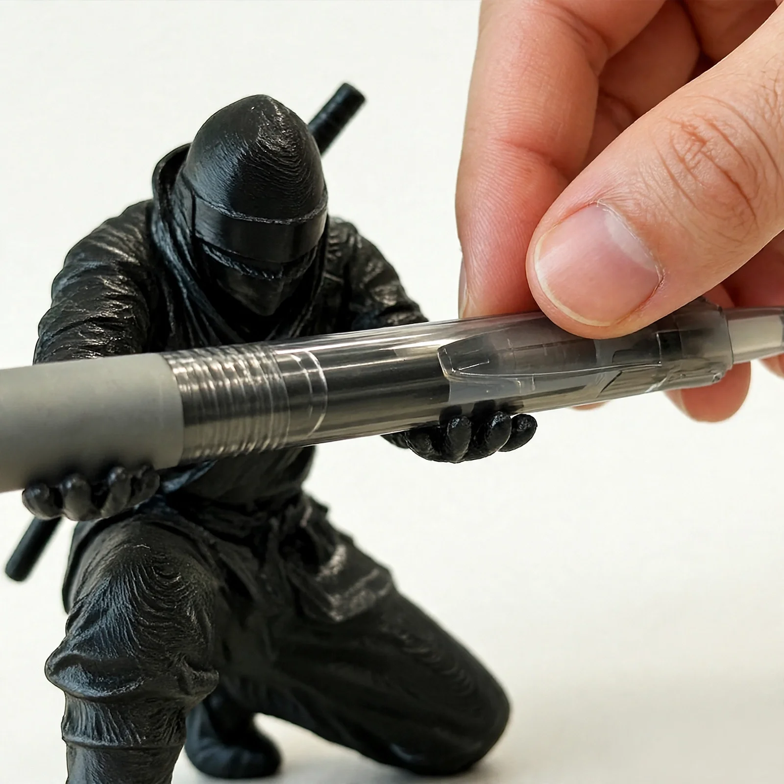 3D Printed Ninja Pen Holder Desktop Organizer Figurine Pen Stand Funny Desk Decor Office Accessories Stationery Creative Gift