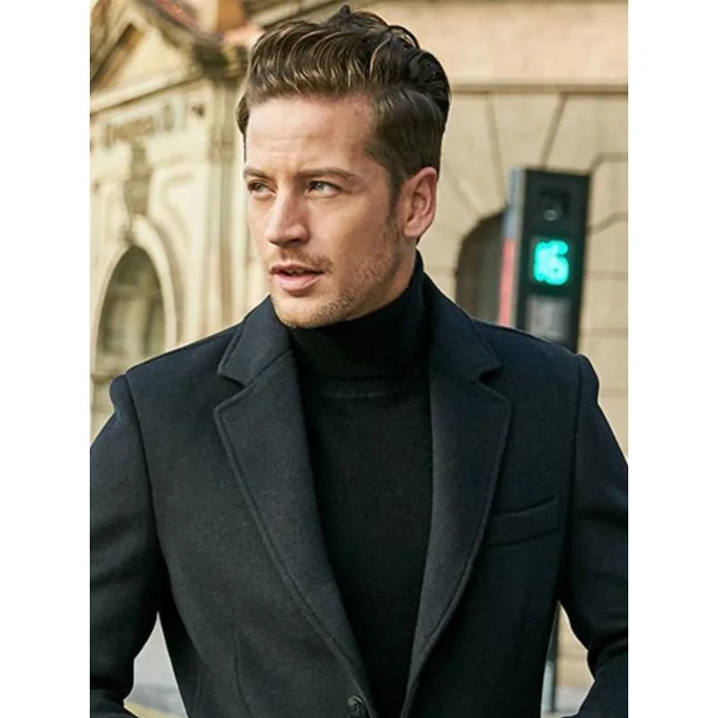 

Men's Woolen Coat Single Breathable Long Style Spring Season Fashionable Men's Outerwear Xb1731276598241432319 Other Material...