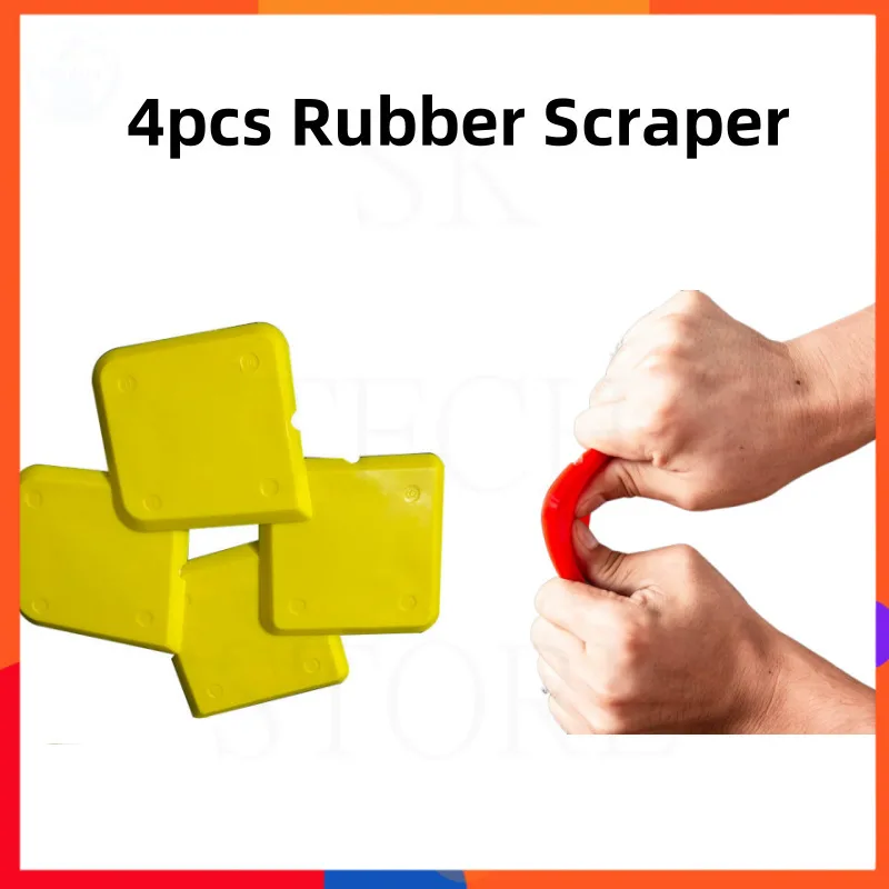 

High-efficiency Silicone Sealant Knife 45° Angle for Grouting and Adhesive Cleaning Yellow/Red Color High-performance Scraper
