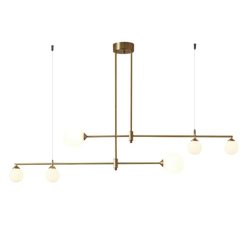 SANDYHA أنيقة كرة زجاجية قلادة ضوء الحديثة ماجيك فول الثريا LED تركيبات لغرفة المعيشة طاولة طعام بار المنزل الأنيق