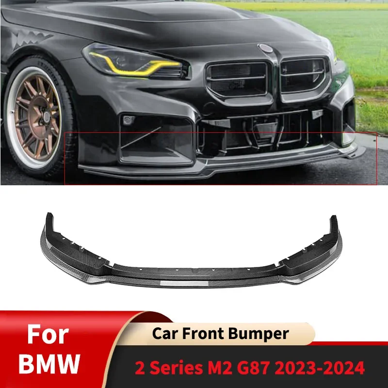 For BMW 2 Series M2 G87 2023-2024 Car Front Bumper Lower Lip Splitter Front Blade Auto Parts Guard Protector Cover Accessories