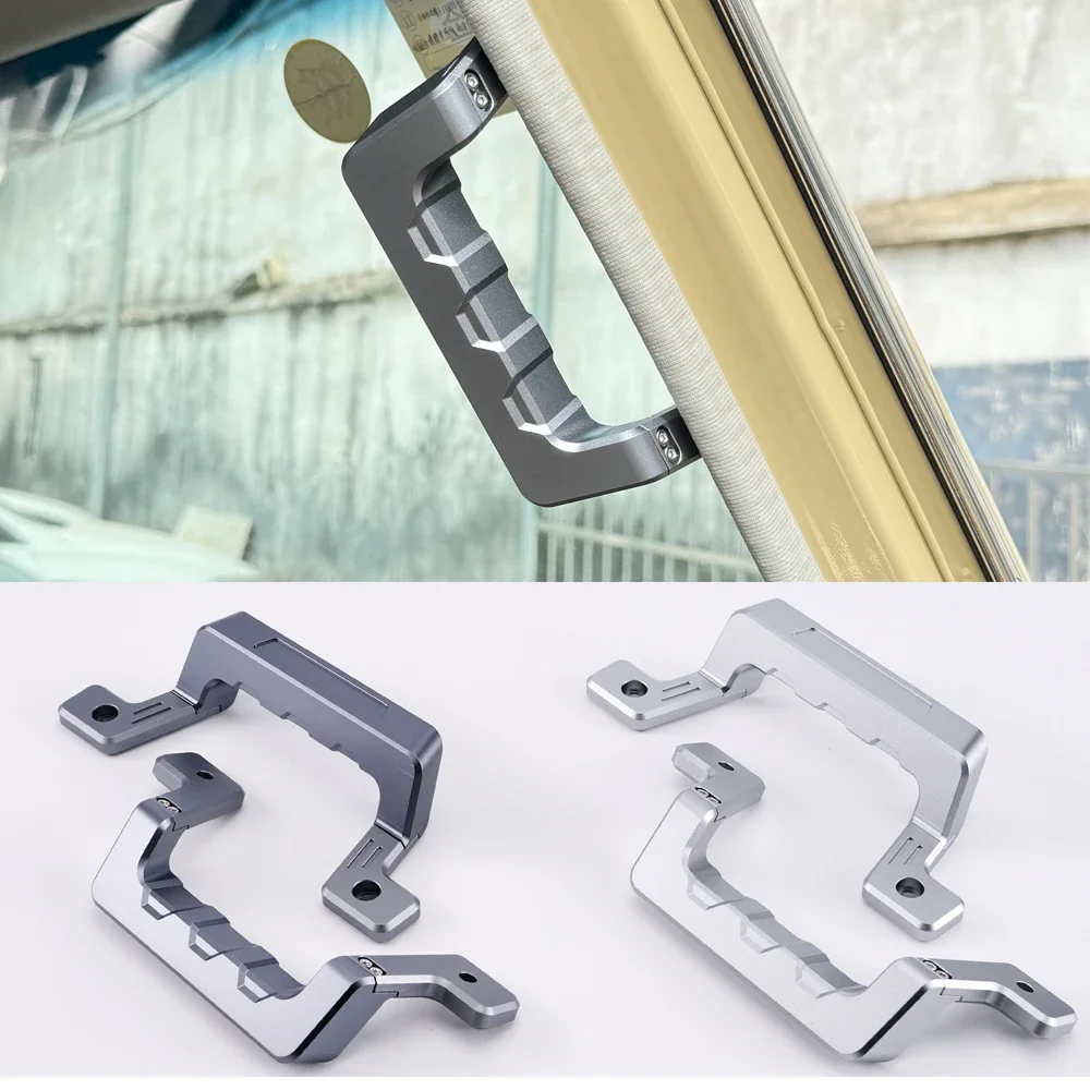 Aluminum Alloy Front Back Grab Door Handle For Toyota Land Cruiser 70 76 79 Series LC76 LC79 Accessories view 2