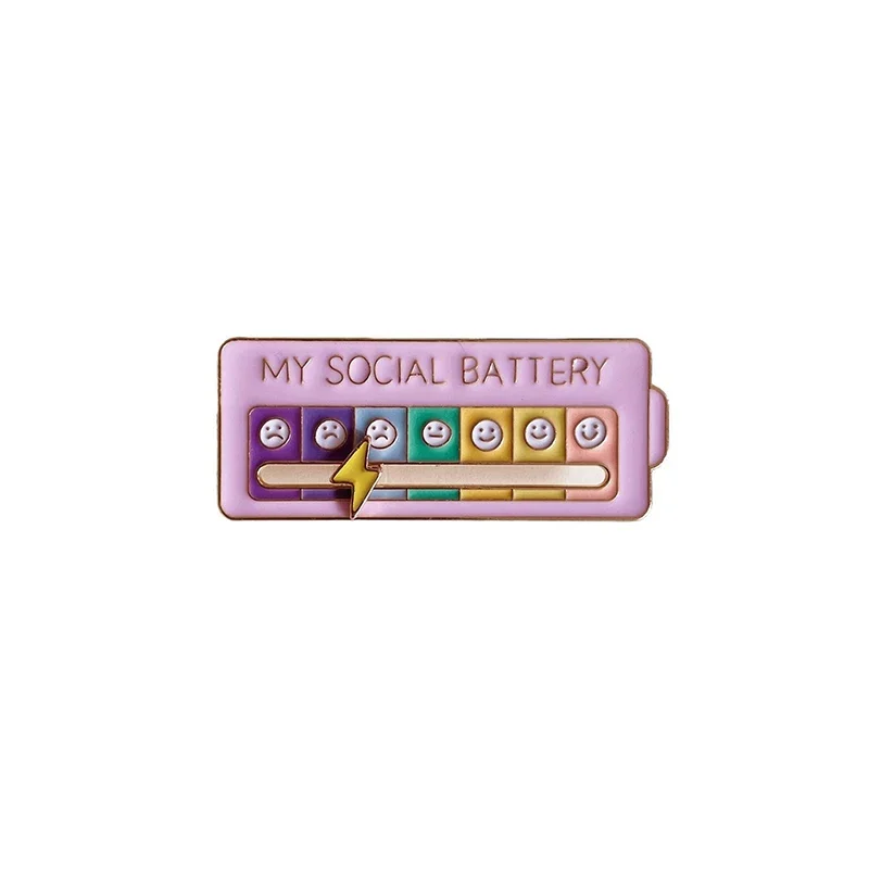 بروش تحويل المزاج يمكن أن ينزلق مجوهرات دبوس شارة معدنية لتحويل الطاقة الاجتماعية للرجال والنساء