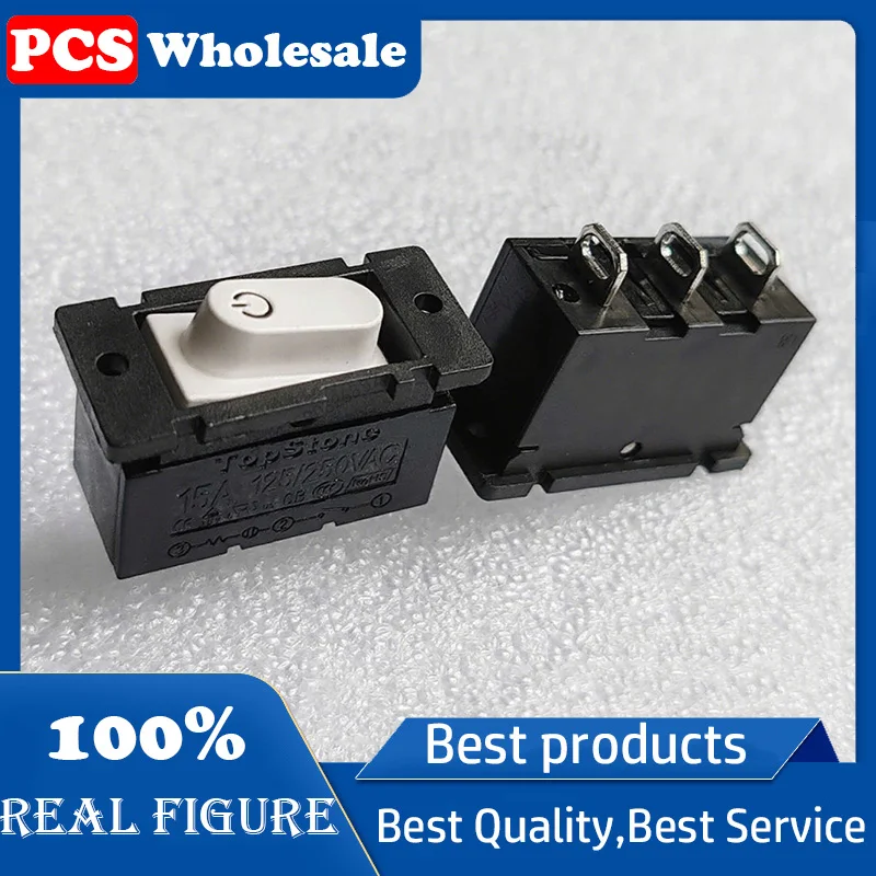 Two-in-one overload switch with white light L8S15 overcurrent protector, switch current 15A125/250V, three-pin two-position