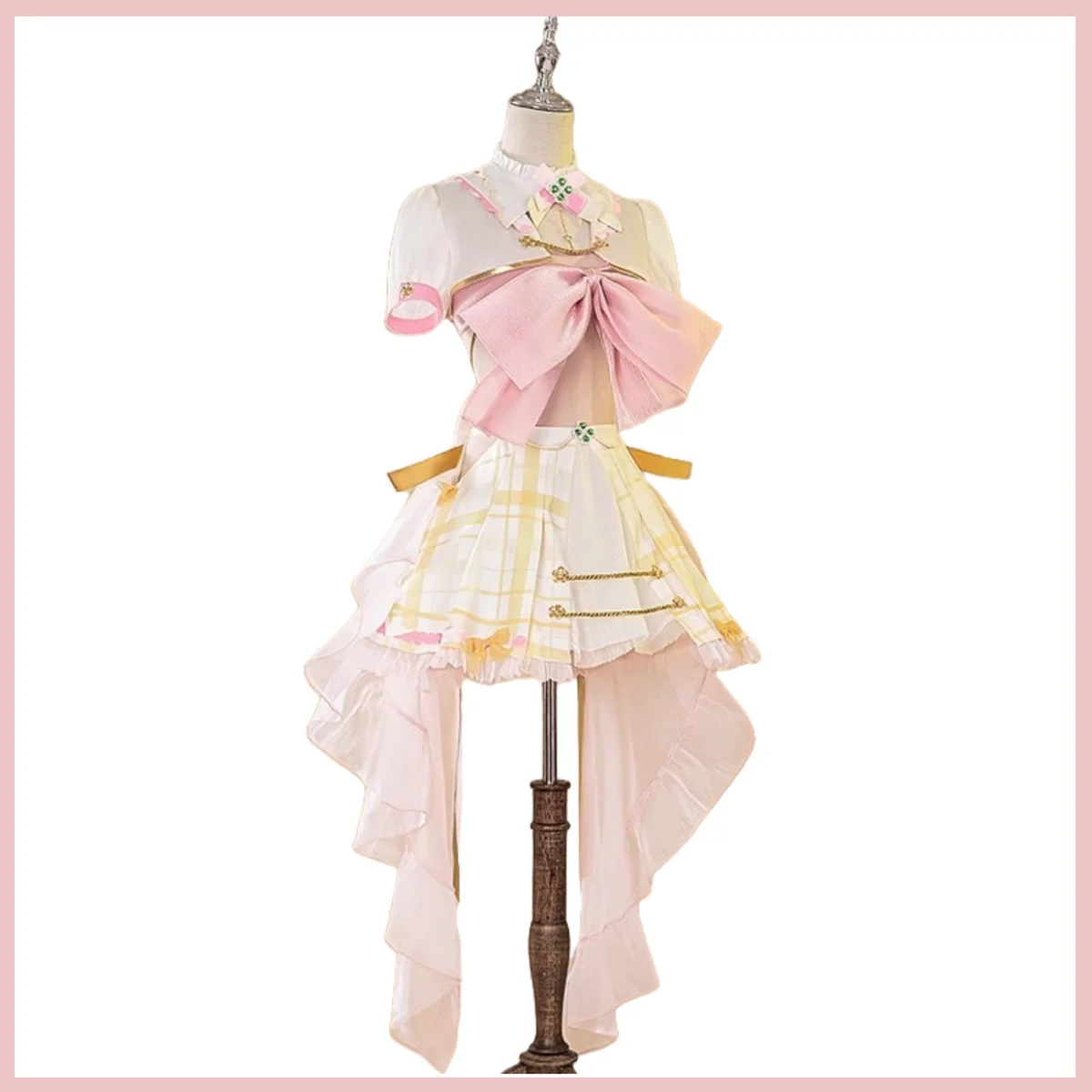 ZanTaffy-Costume de Cosplay Virtuel pour Femme, Jupe Lolita Rose, Robe de Soirée, Chapeau, Combinaisons Sexy, Carnaval Mignon Trempé