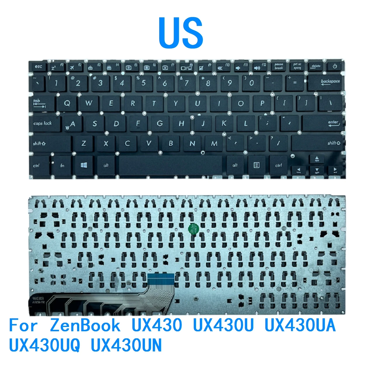 

New US language Backlit Keyboard For ASUS ZenBook UX430 UX430U UX430UA UX430UQ UX430UN Notebook PC Replacement Keyboard