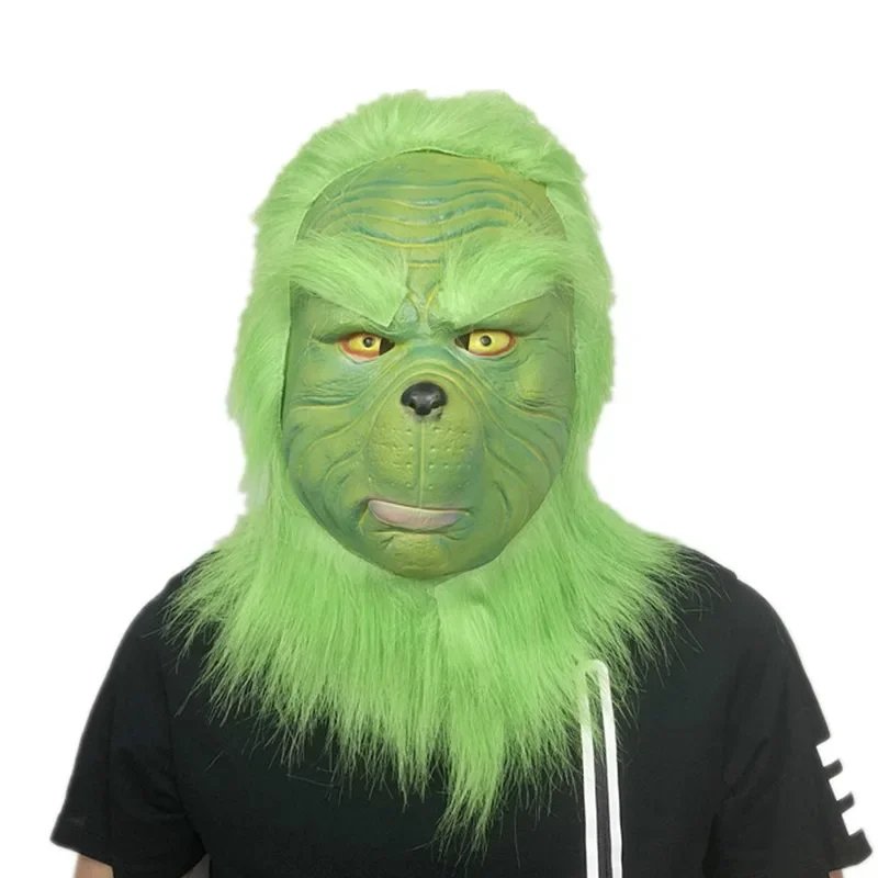 

Grinch Hooded Christmas Thief Green Hair Grinch Mask Christmas Grinch Costume Movie Cosplay