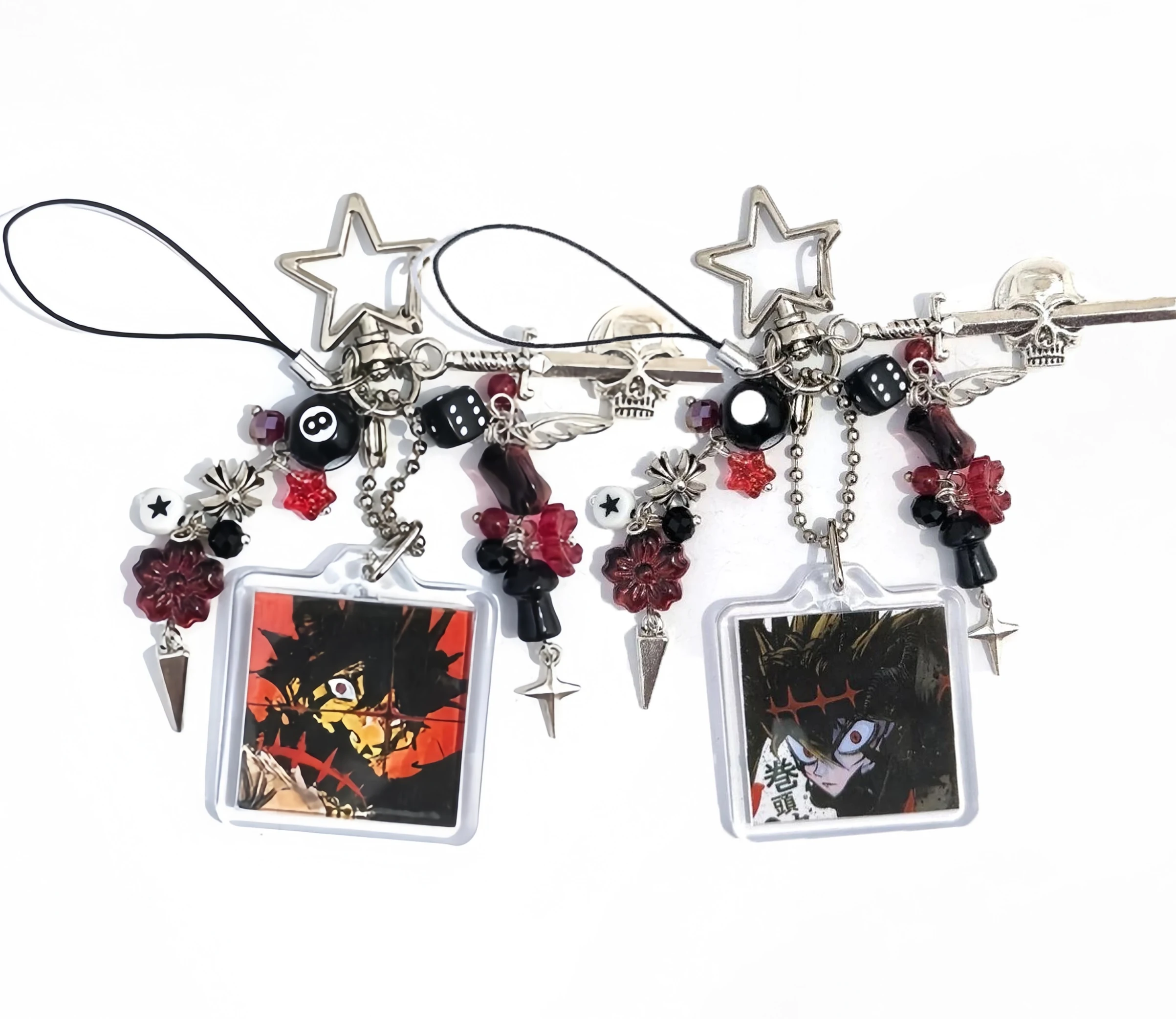Black Clover Asta Double-Sided Photo Charm – Demon Form Merchandise  Acrylic Keychain/Phone Strap