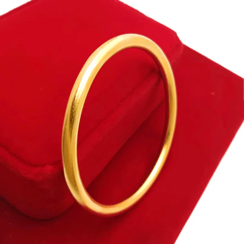Female bracelet simulation gold ring solid marriage inheritance 9999gold