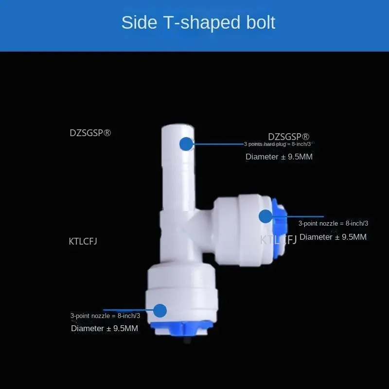 

Straight Tee RO Reverse Osmosis Water Aquarium Plastic Joint Pipe Fitting 1/4 3/8 Hose Connection Quick Coupling 1/4 3/8 Stem L