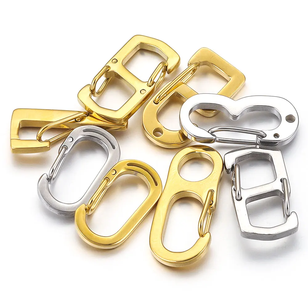 

4pcs Gold Stainless Steel Letter S Buckle Spring Lobster Clasp Hook Connectors for Necklace Bracelet DIY Jewelry Making Supplies