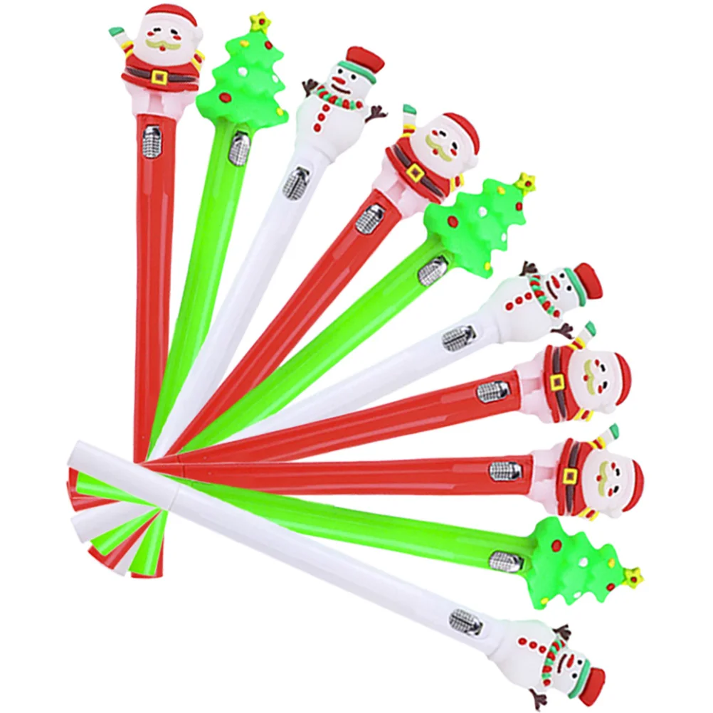10 Pcs Christmas Pen for Kids Light Pens Adorable Gel Gingerbread Men with Child