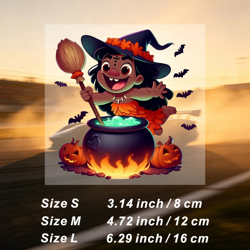 Car Stickers Halloween Playful Vinyl Decal Waterproof Die Cut Durable for Fuel Tank Gas Cap Tumbler Motorcycle Helmet Auto Decor