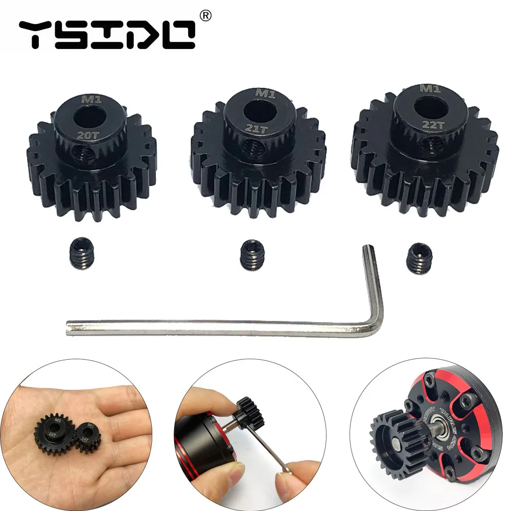 3Pcs M1 5mm 11T-13T/14T-16T/17T-19T/20T-22T/23T-25T/26T-28T/29T-31T Pinion Motor Gear for 1/8 1/7 1/5 RC Buggy Car Monster Truck