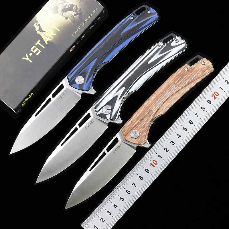 

Y-START Flipper Folding Knife Ball Bearing Washer VG10 Blade G10 Handle 3 Colors Outdoor Camping Hunting Daily EDC Tools LK5021N