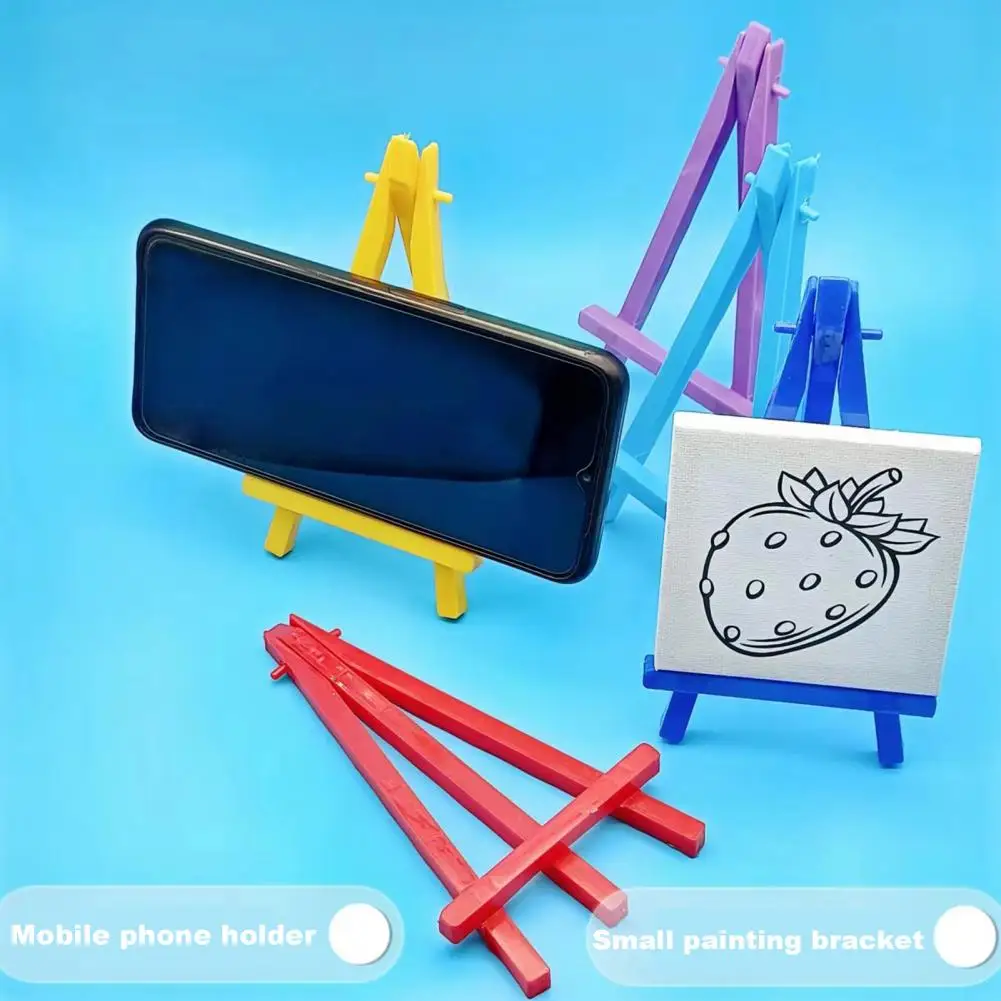

5Pcs Mini Triangle Easel Kids Painting Stand Kids Art Display Small Drawing Easel with Bright Colors Plastic Sketching Easel
