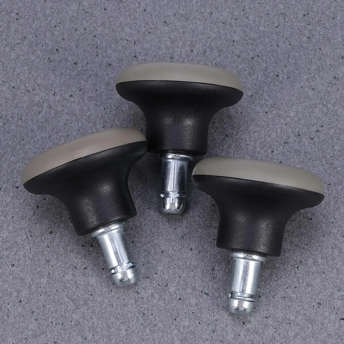 5 Pc Revolving Chair Wheel Pu Office Adjustable Solid Rubber Mute Caster Wheels