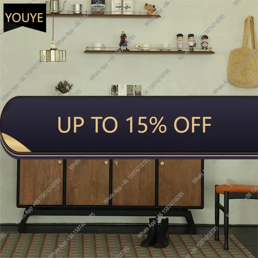 

N63 французский ретро шкаф для обуви из цельного дерева, сервант в винтажном стиле, вход в гостиную, американский свет, роскошное хранилище, входная кабина