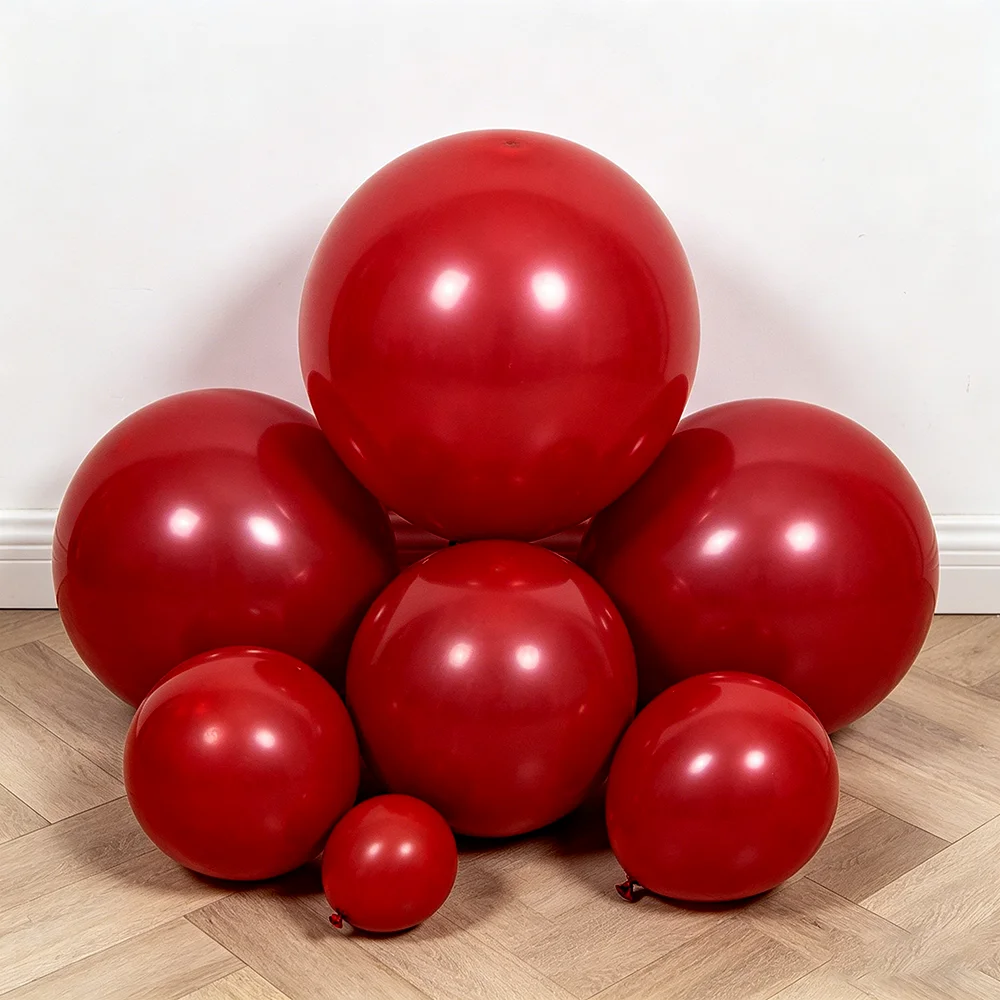 

Pomegranate Red Latex Balloon Garland Arch 5/10/12/18/36 Inch for Birthday Wedding Baby Shower Party Decorations Home Yard