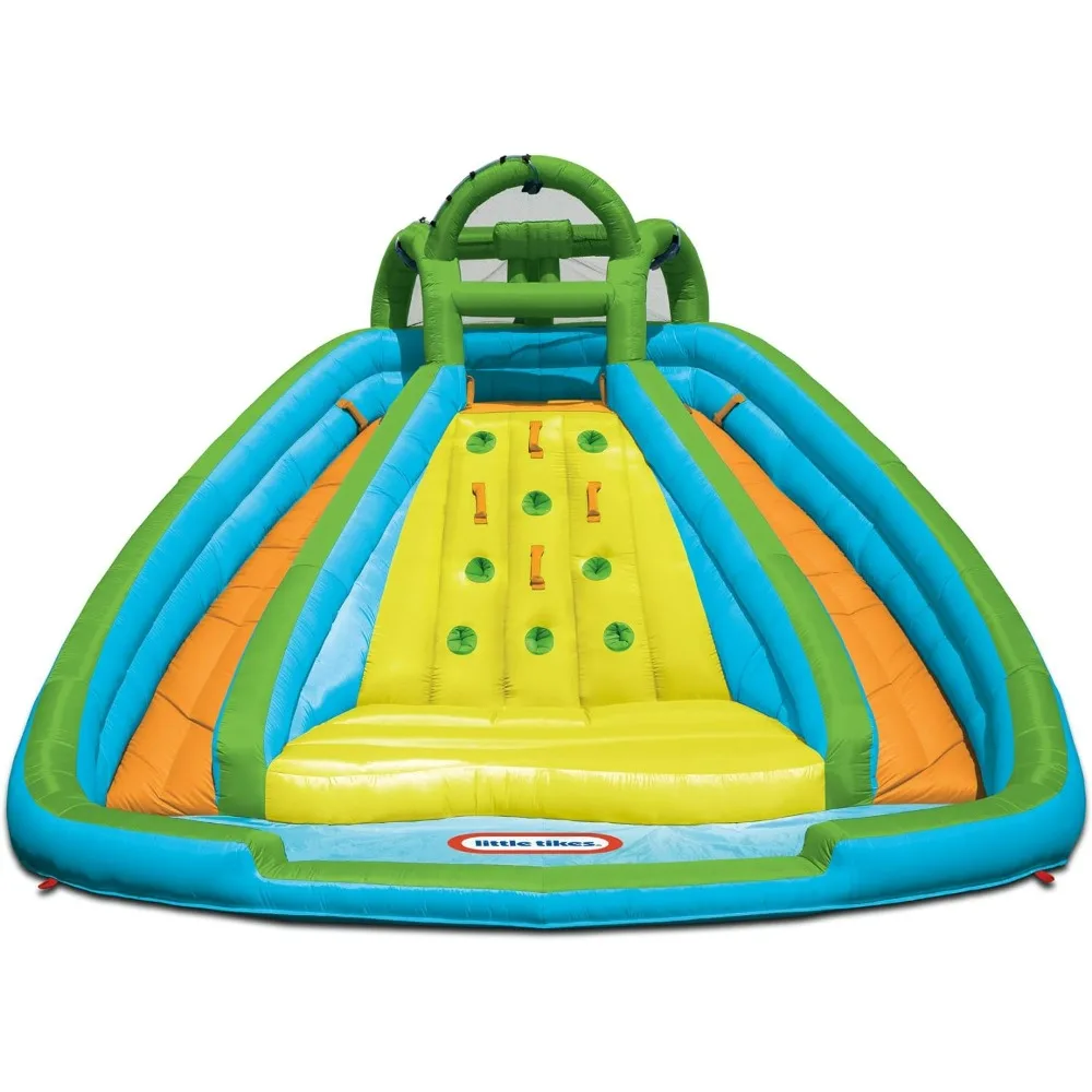 Rocky Mountain River Race Inflatable Slide Bouncer Multicolor, 161.00''L x 169.00''W x 103.00''H --- Weight: 50.00lbs.