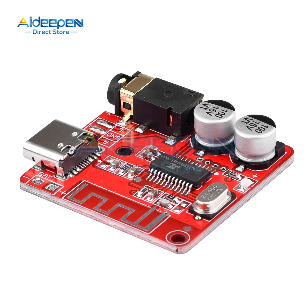 5Pcs Bluetooth Audio Receiver Board Bluetooth 5,1 MP3 Verlustfreie Decoder Board Wireless Stereo Musik Modul DC3,7-5V Typ-C USB