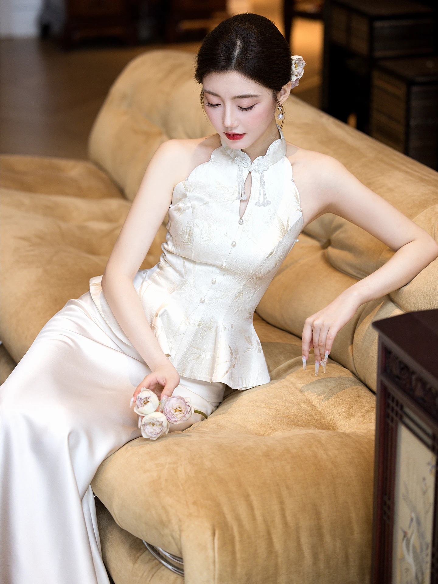 

Engagement Wedding Dr 2025 New Morning Robe Small ence Drinking Ceremony White Improved Return Home Suit