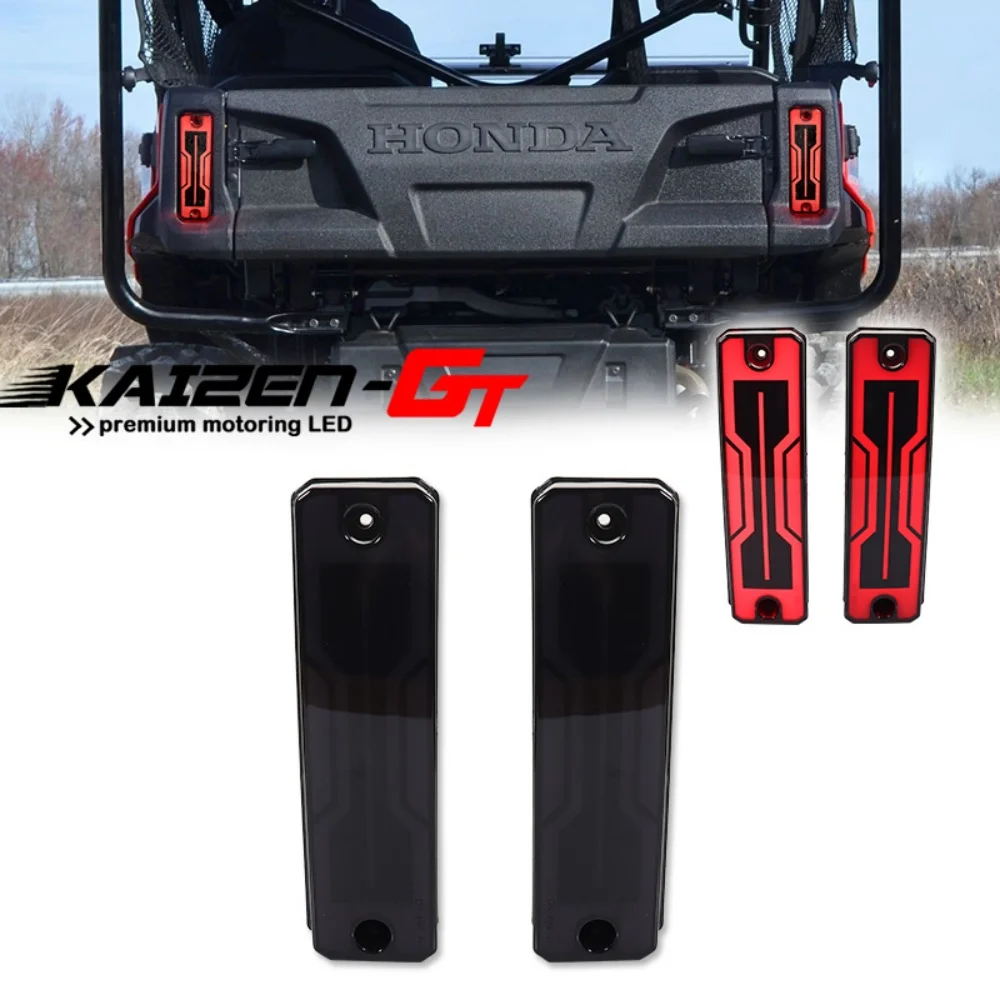 

Red LED Car Rear Taillamps Tail Brake Lights Stop Lights Assemblies For HONDA PIONEER 700 2014-2024 & PIONEER 1000 2016-2024