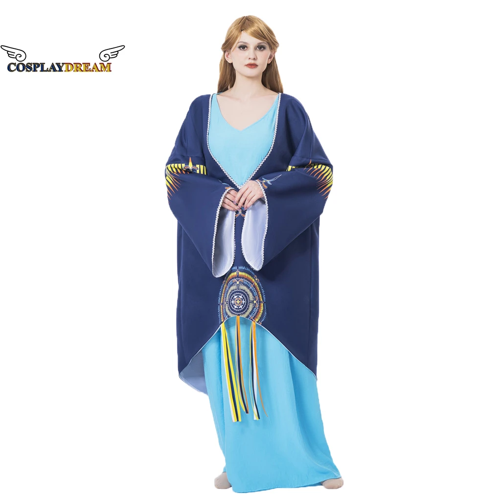 

Padme Cosplay Amidala Costume Dress Tatooine Queen Padme Dress Cosplay Costume Blue Robe Dress Halloween Party Suit