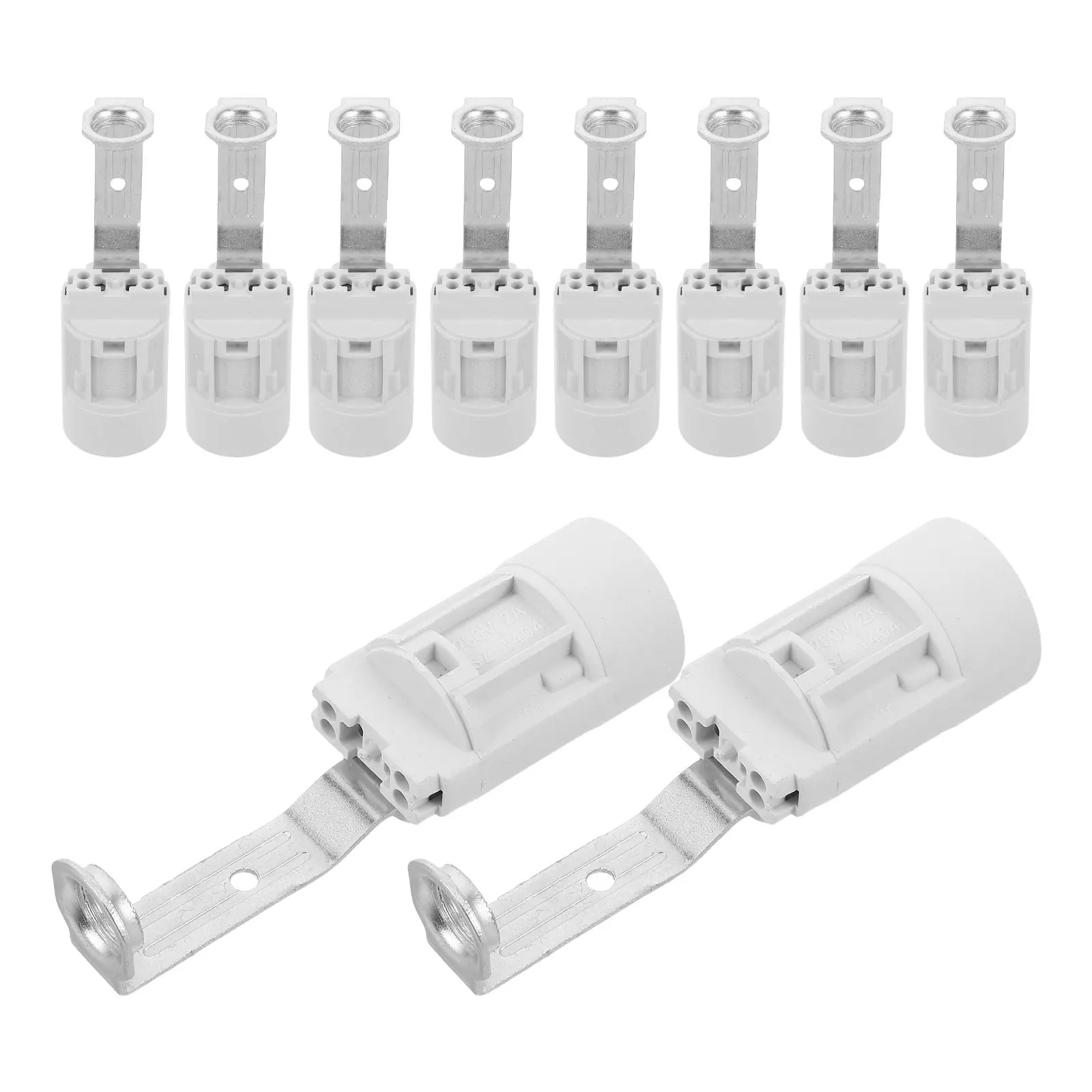 10 Piezas de Portalámparas E14 Pequeños con Rosca Edison, Base para Lámparas de Araña, Lámparas de Mesa y Lámparas de Techo