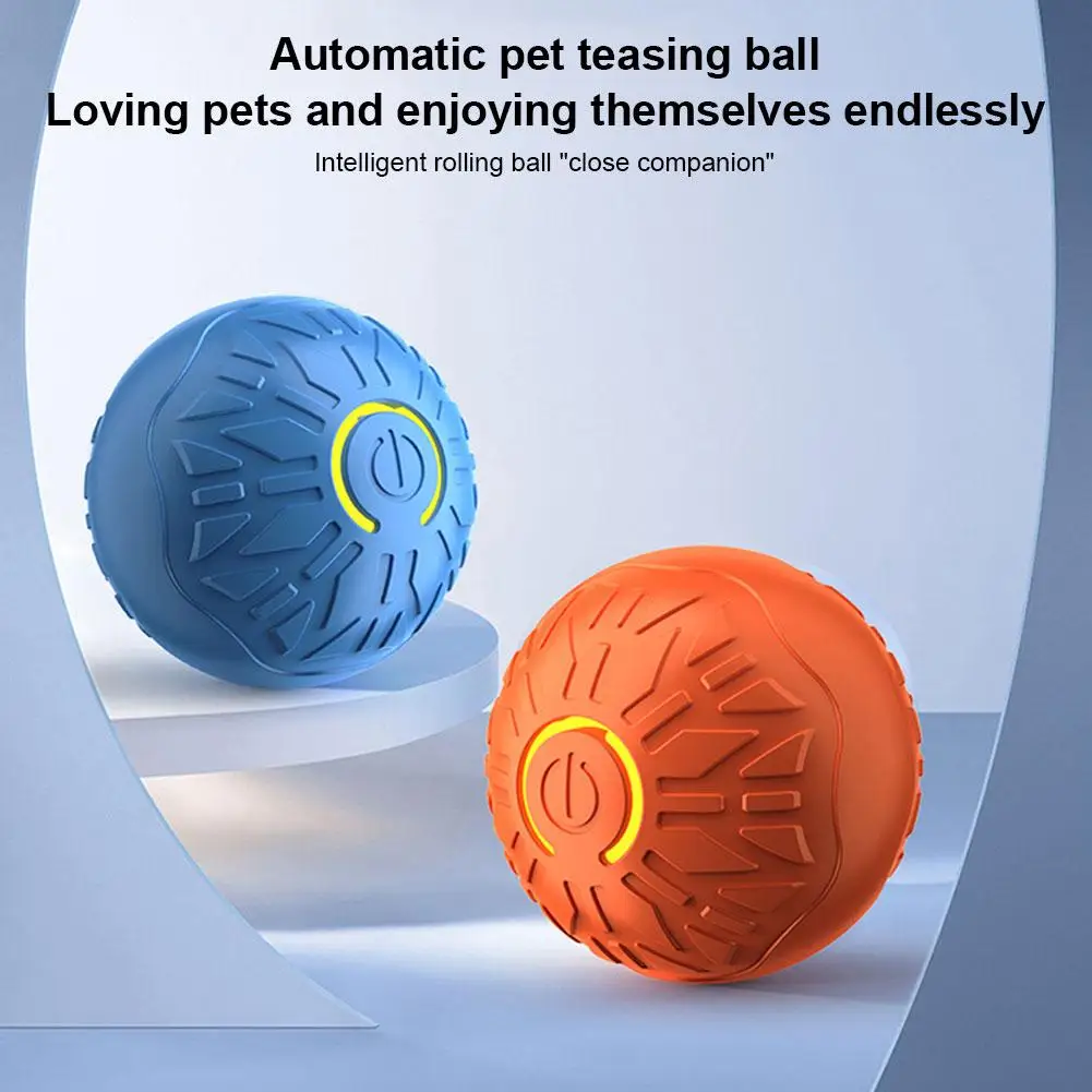 Smart Cat And Dog Toy Ball Electronic Interactive Pet USB Automatic Moving Pet Toy Bounce Toy Ball O6K1