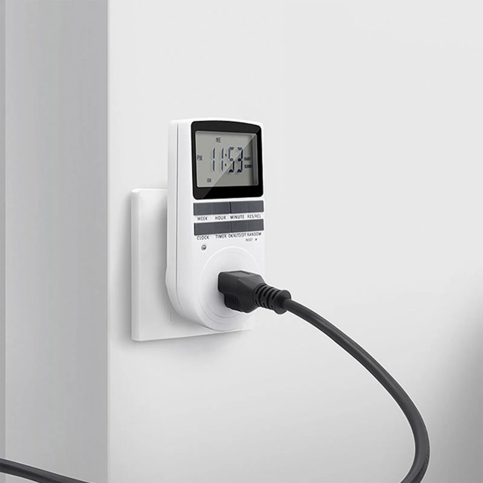 Programmable Digital Timer Outlet Uk Plug Smart Timer Plug with Hd LCD Screen Off Schedules 1 Minute Precision Energy