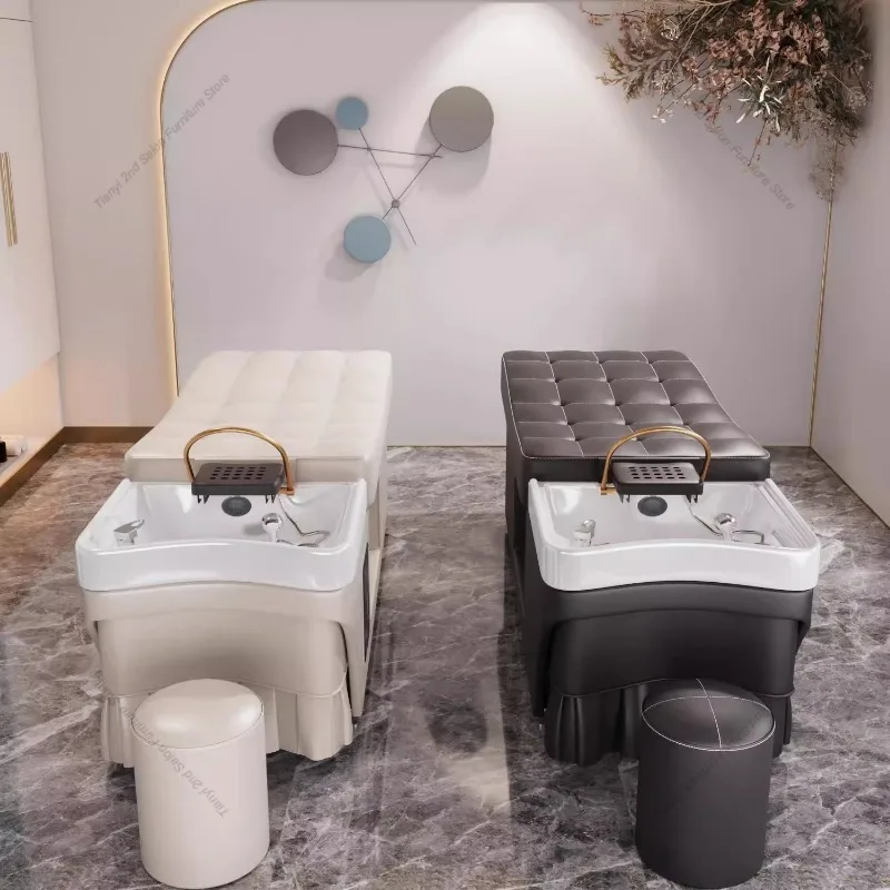 

Thai Style Massage Shampoo Chair Nordic Creativity Hairdressing Shower Shampoo Bed Ergonomics Salon Furniture Cadeira Salao FYSC