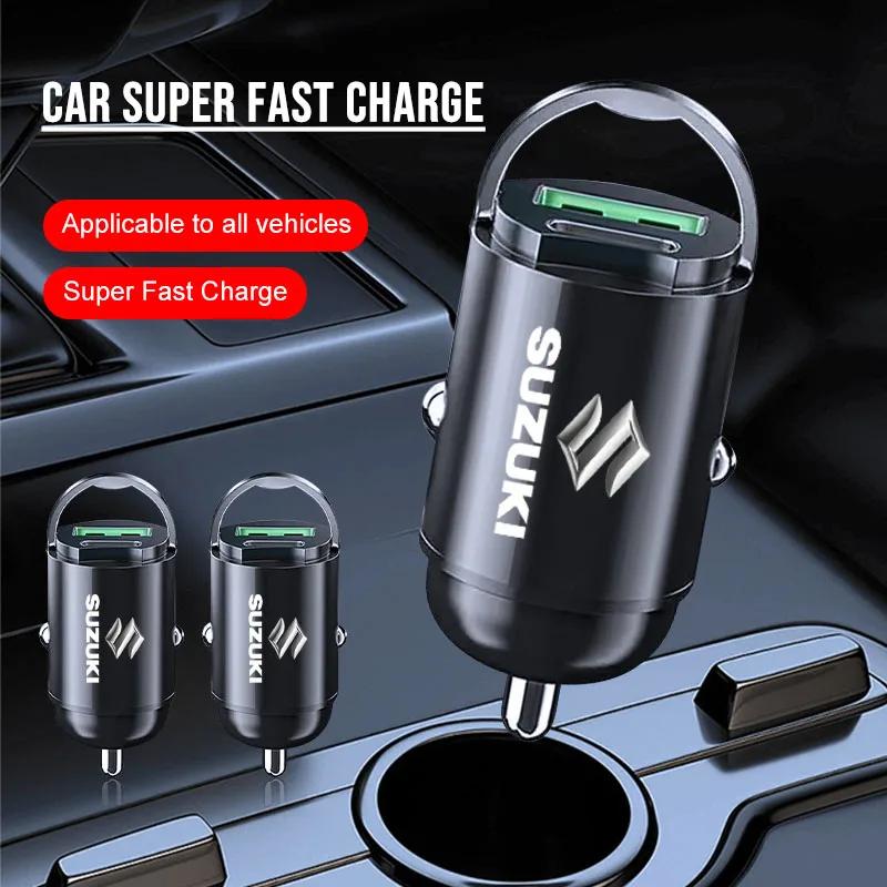 

Автомобильное зарядное устройство USB Type-C, адаптер быстрой зарядки для Suzuki Swift Grand Vitara Jimny Alto AX100 Liana Gsxr 750 Cross Samurai