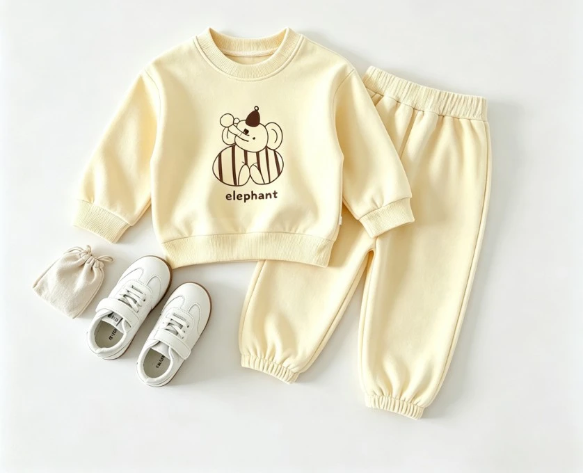Minimal Kids Two Piece Sweat Tracksuit Children Soft Fabric Baby Kid Popular Clothing Wear Kid Autumn Pullover + Trousers Suits